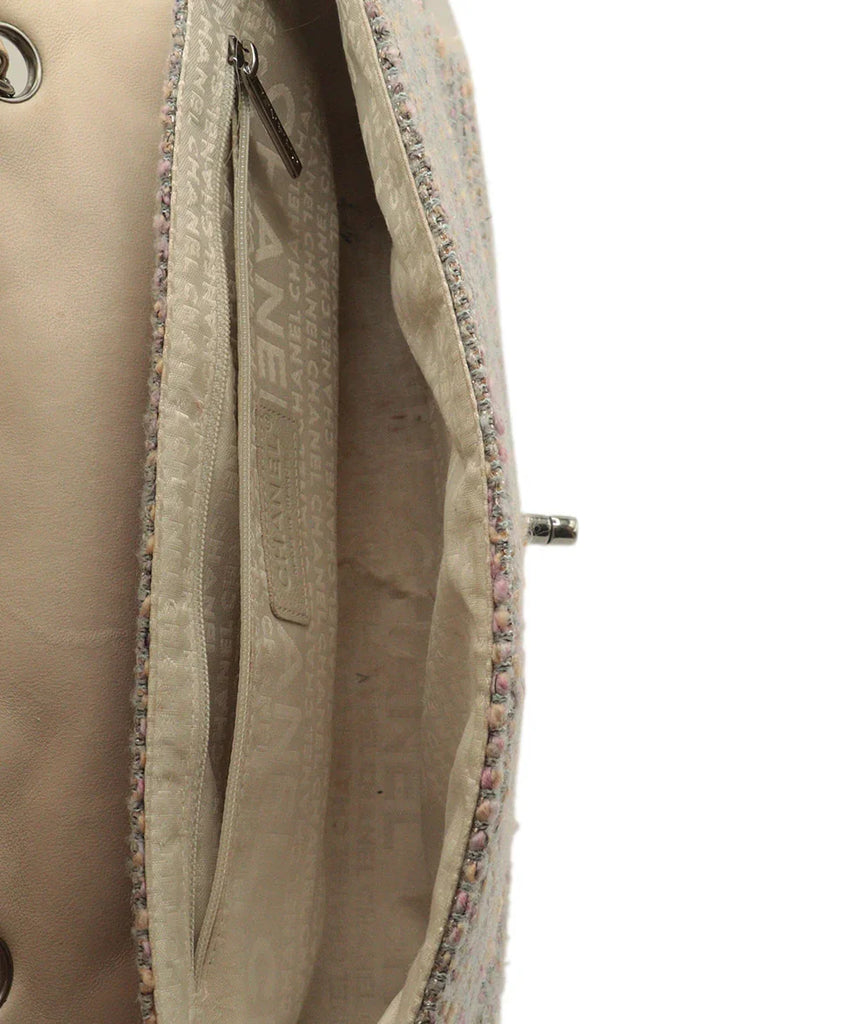 Chanel Pink & Grey Tweed Shoulder Bag - Michael's Consignment NYC