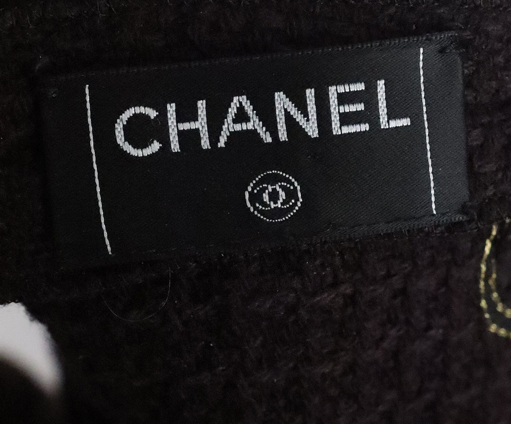 Chanel Plum Wool Cutout Beaded Skirt Set 3