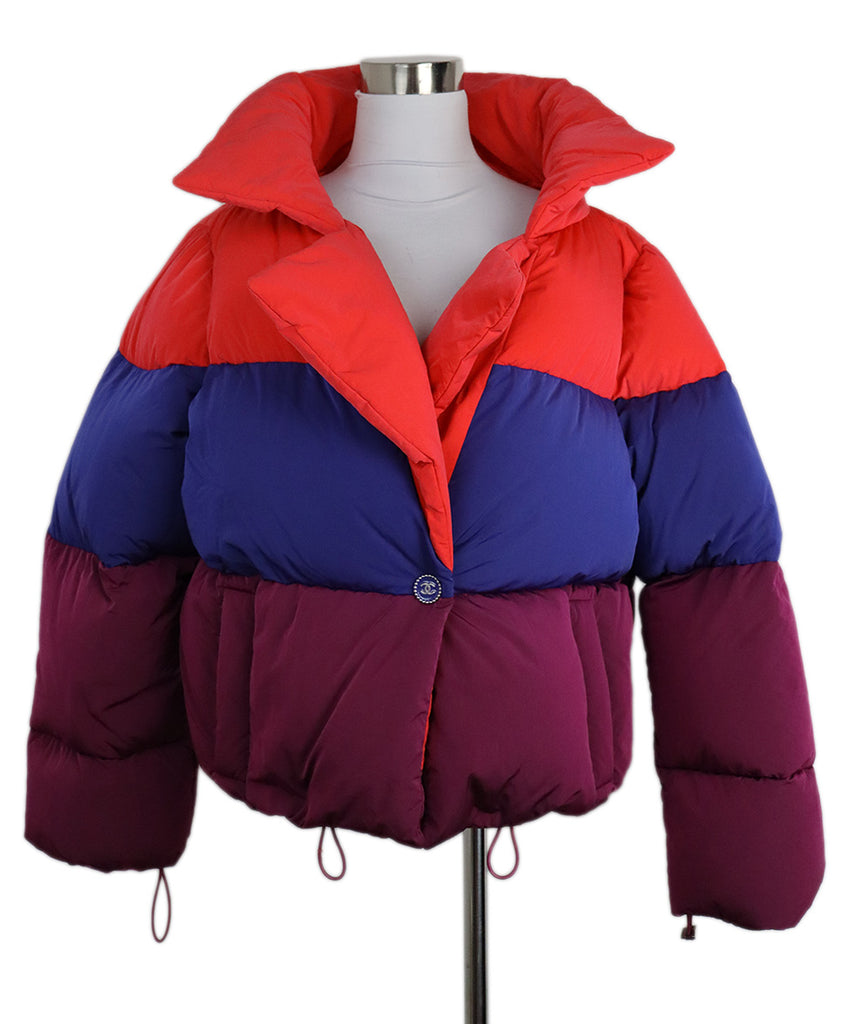 Chanel Purple Pink & Blue Puffer Jacket 