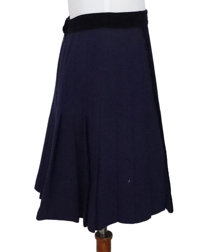 Chanel Purple Wool Velvet Skirt Suit 4
