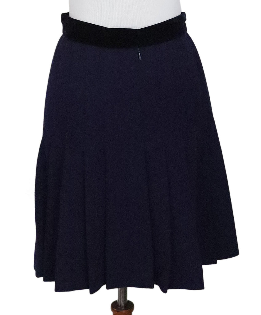 Chanel Purple Wool Velvet Skirt Suit 5