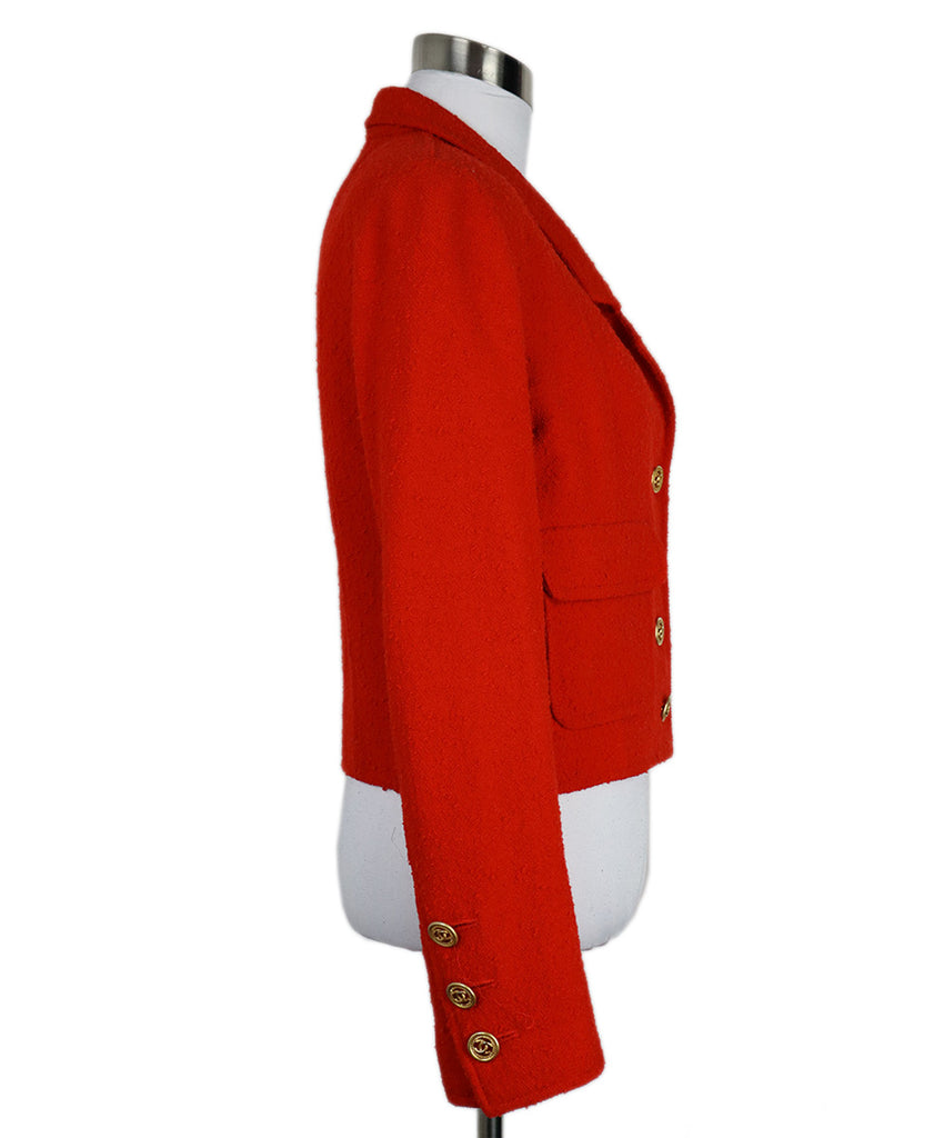 Chanel Red Wool Blazer 1