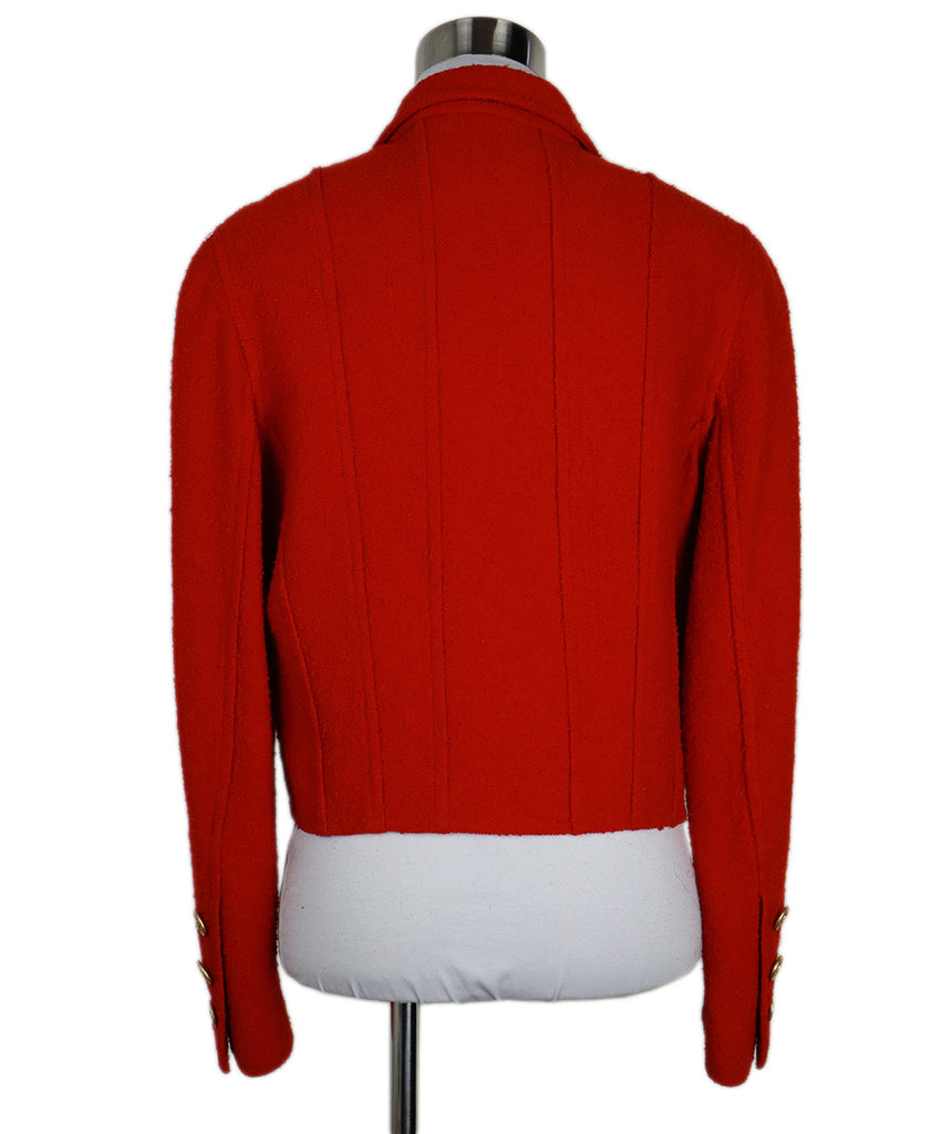 Chanel Red Wool Blazer 2