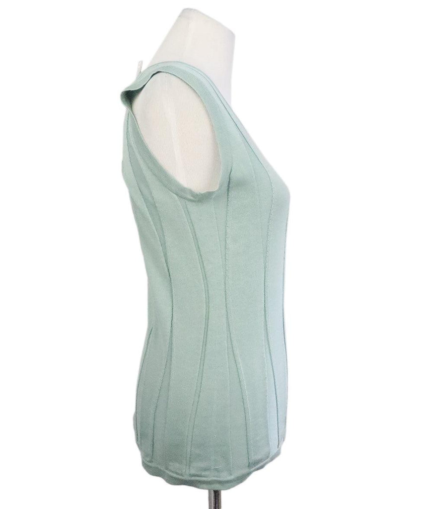 Chanel Sage Cotton Sleeveless Top sz 4 - Michael's Consignment NYC