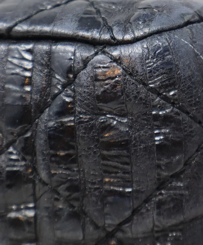 Chanel Grey Blue Striped Reissue Shoulder Bag - Michael's Consignment NYC