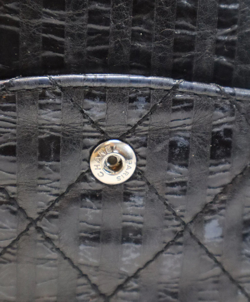 Chanel Grey Blue Striped Reissue Shoulder Bag - Michael's Consignment NYC