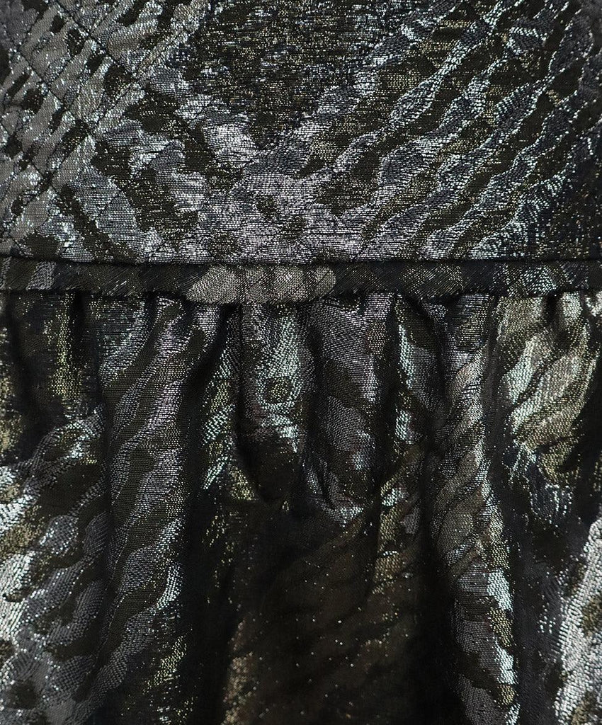 Chanel Metallic Pewter Silk Skirt sz 6 - Michael's Consignment NYC