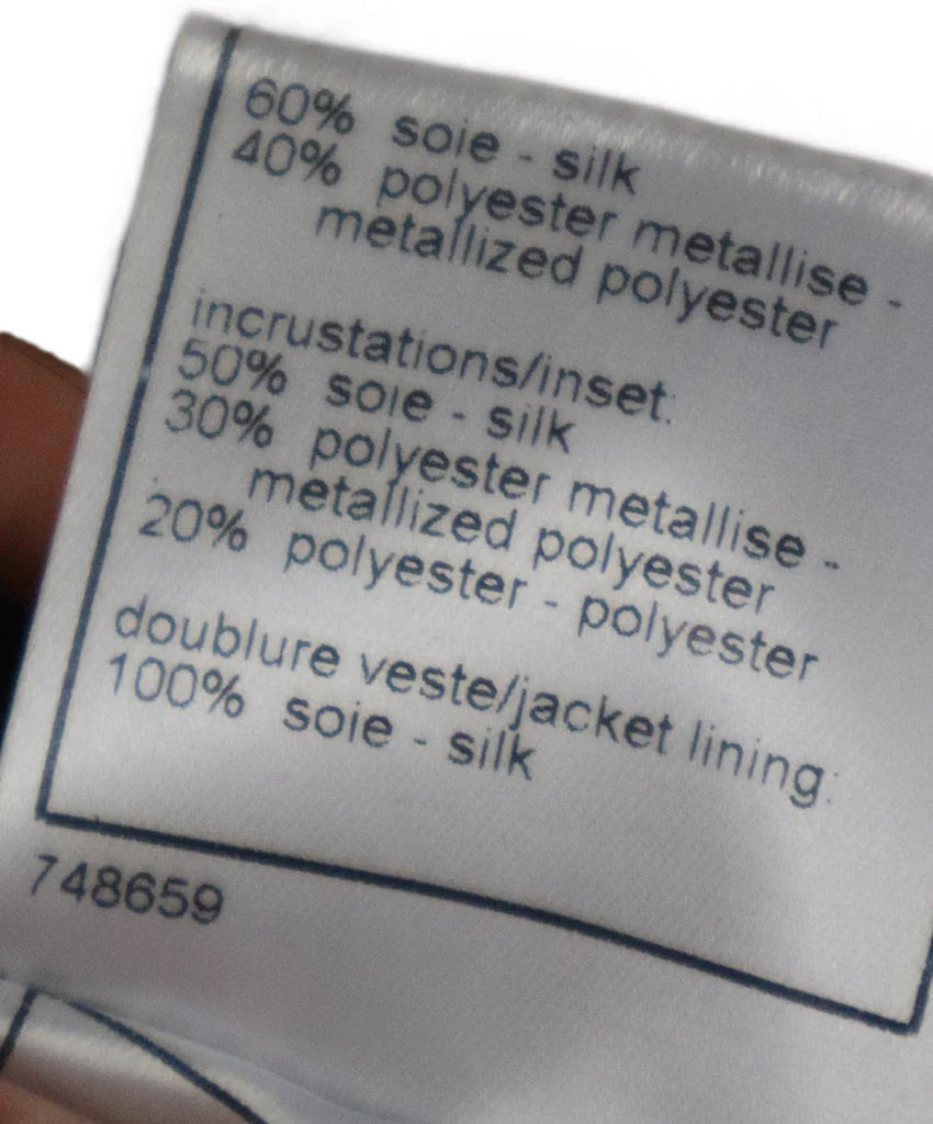 Chanel Metallic Pewter Silk Skirt sz 6 - Michael's Consignment NYC