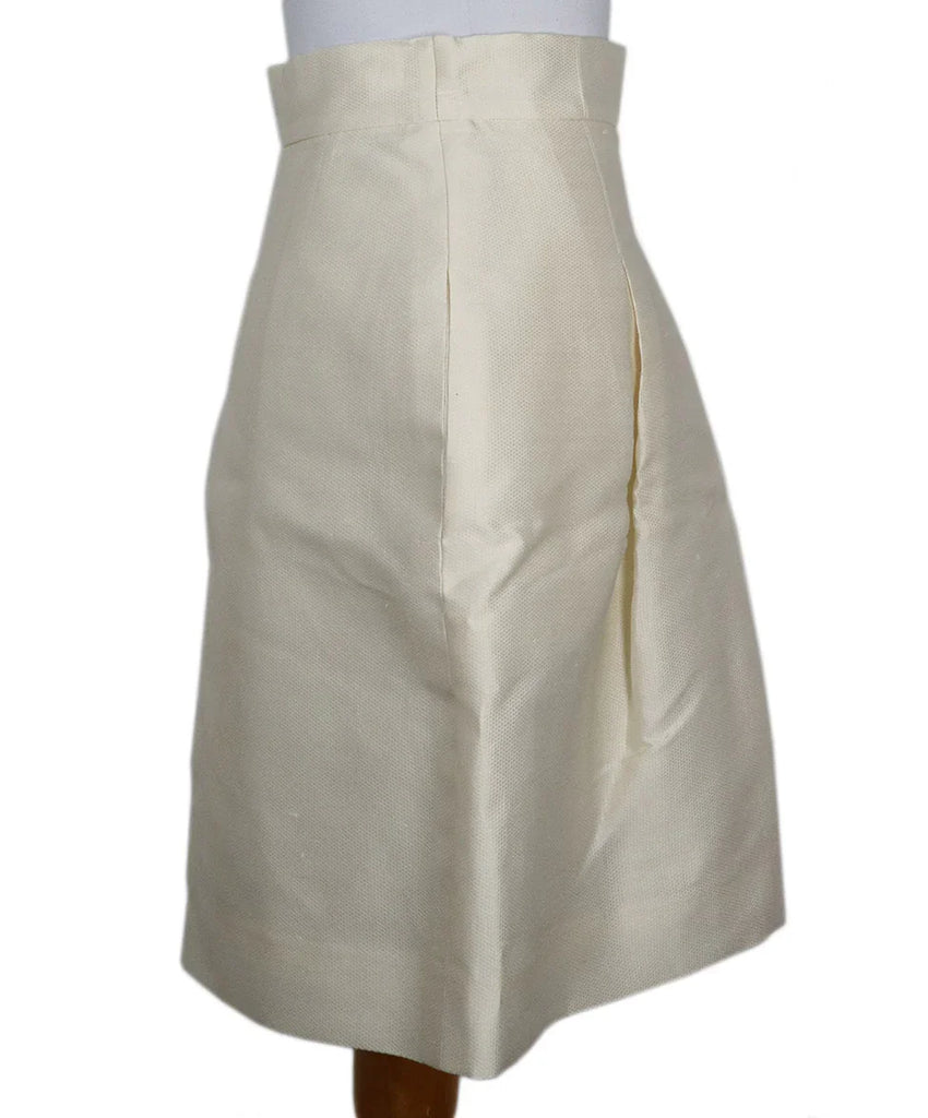 Chanel Ivory Silk & Cotton Skirt sz 4 - Michael's Consignment NYC