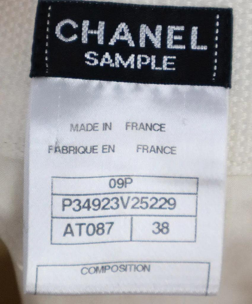 Chanel Ivory Silk & Cotton Skirt sz 4 - Michael's Consignment NYC