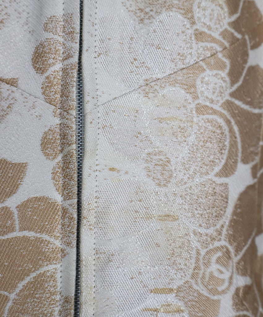 Chanel Tan & Ivory Silk Blazer 5
