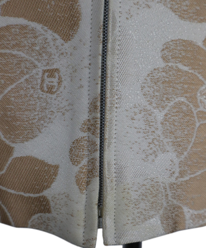 Chanel Tan & Ivory Silk Blazer 6