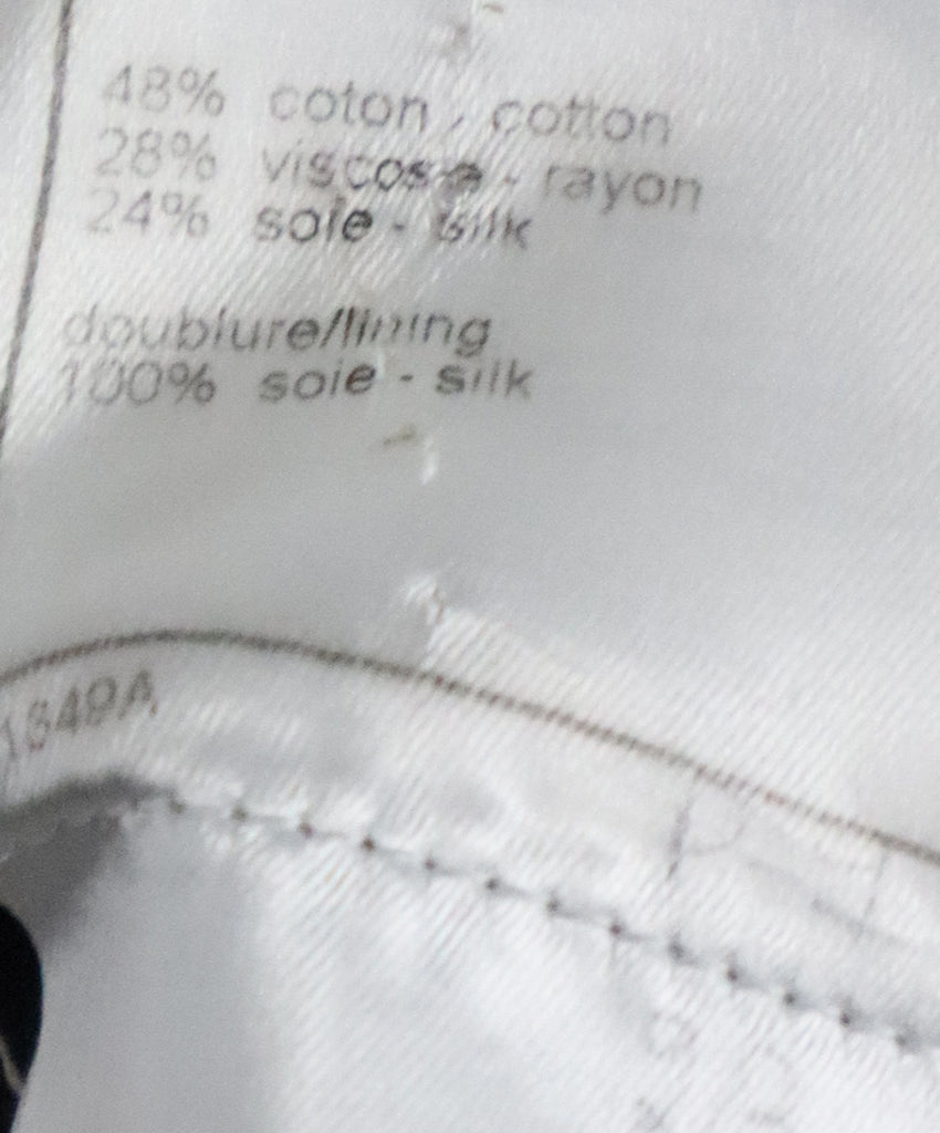 Chanel Tan & Ivory Silk Blazer 4