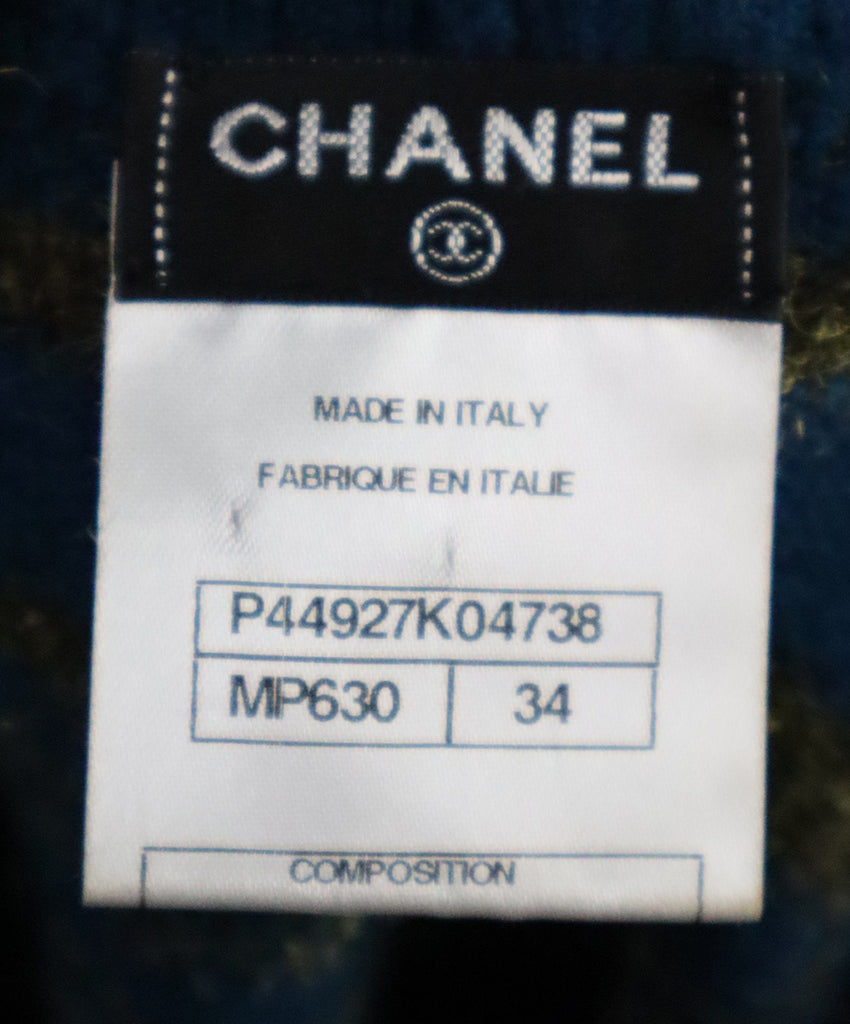 Chanel Teal & Green Beaded Cashmere Sweater 3