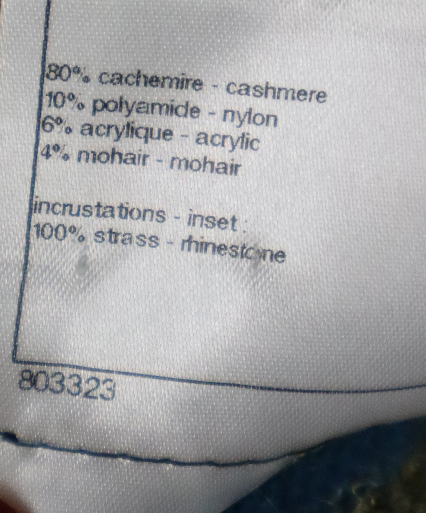 Chanel Teal & Green Beaded Cashmere Sweater 4