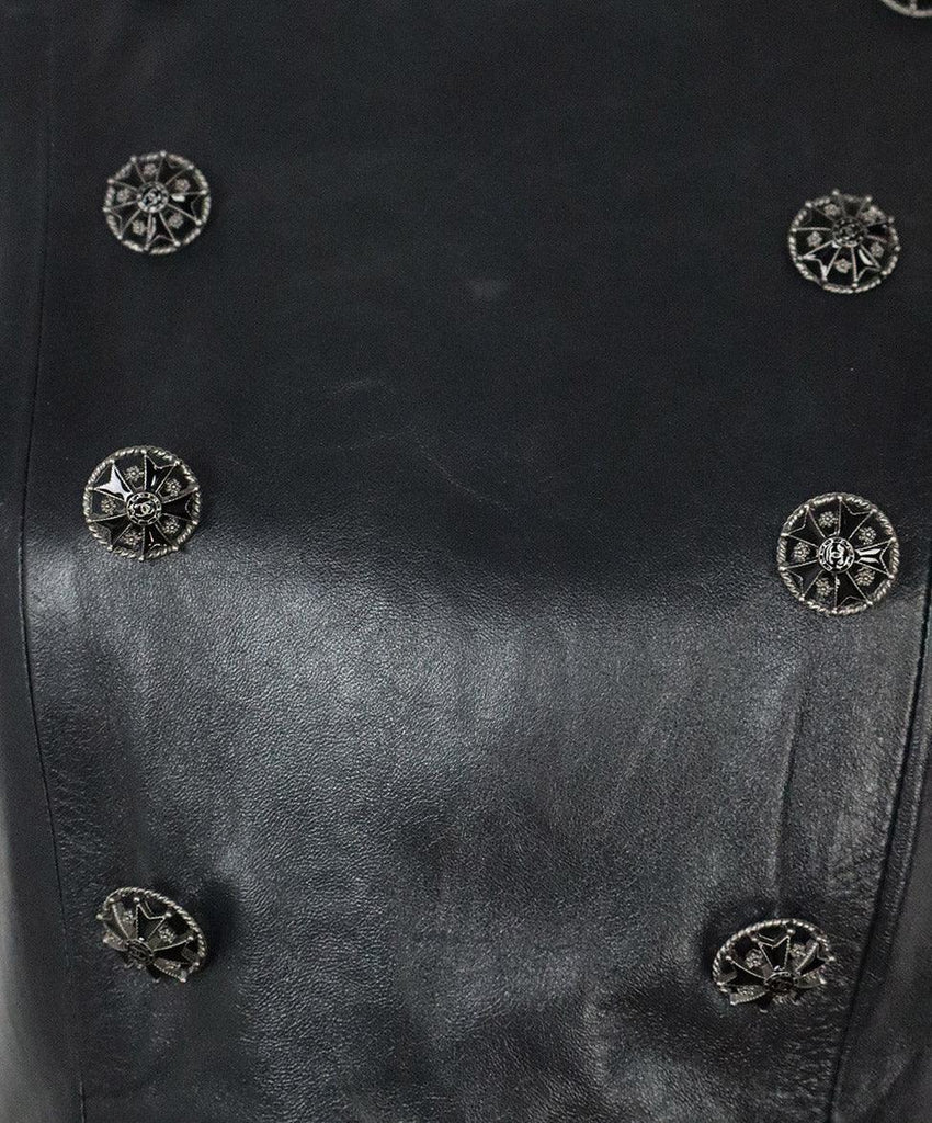 Chanel Black Leather Top sz 0 - Michael's Consignment NYC