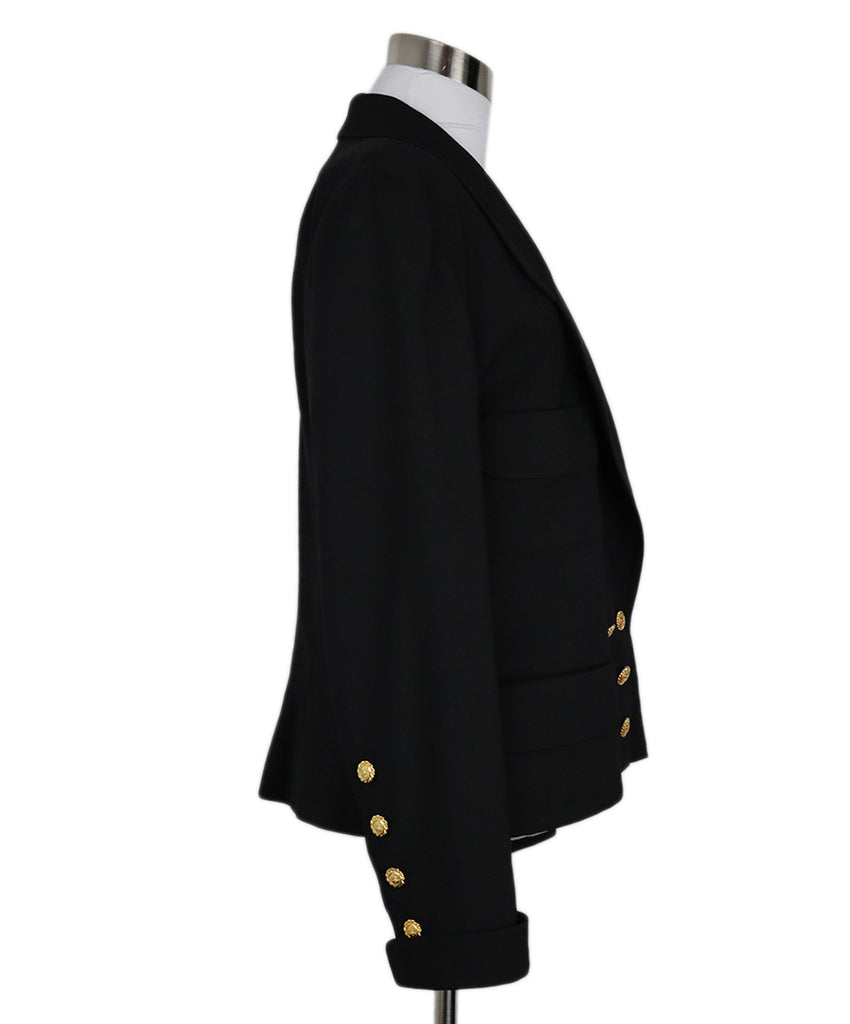 Chanel Vintage Black Scallop Collar Blazer 1