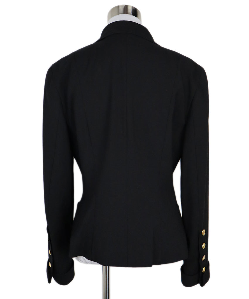 Chanel Vintage Black Scallop Collar Blazer 2