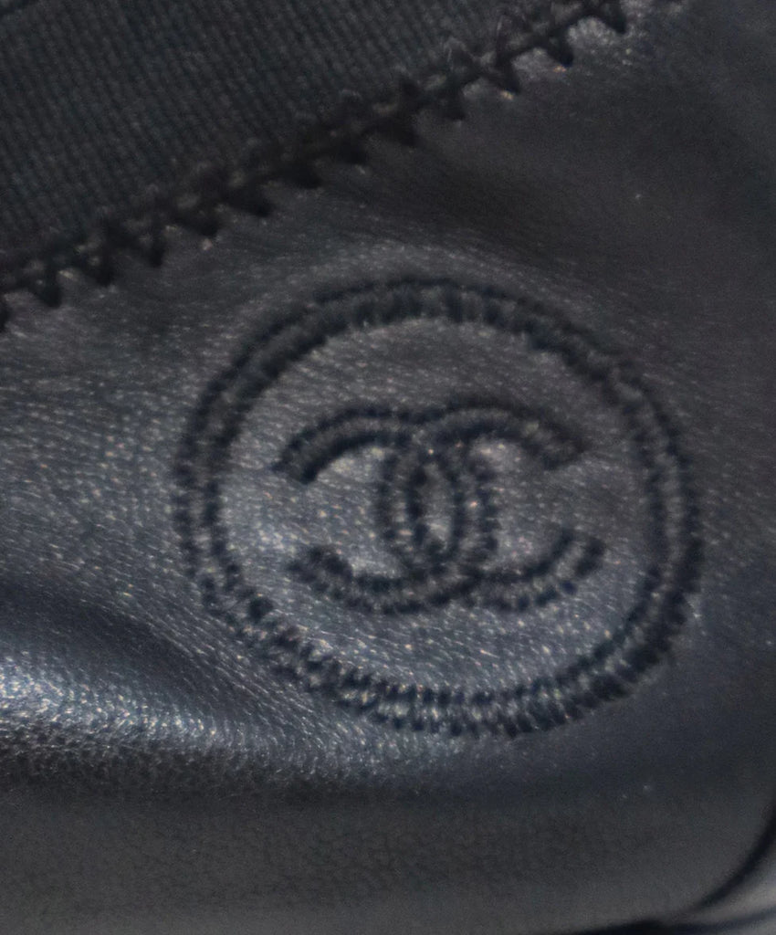 Chanel Vintage Black Leather Flats sz 10 - Michael's Consignment NYC