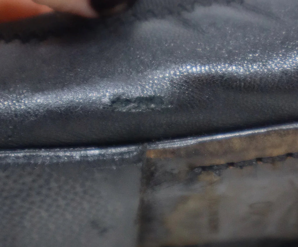 Chanel Vintage Black Leather Flats sz 10 - Michael's Consignment NYC