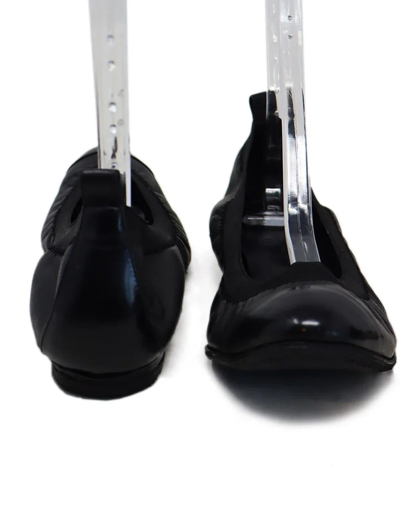 Chanel Vintage Black Leather Flats sz 10 - Michael's Consignment NYC