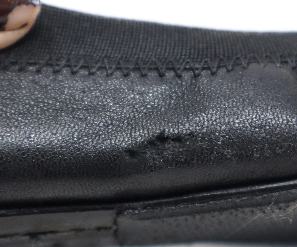 Chanel Vintage Black Leather Flats sz 10 - Michael's Consignment NYC