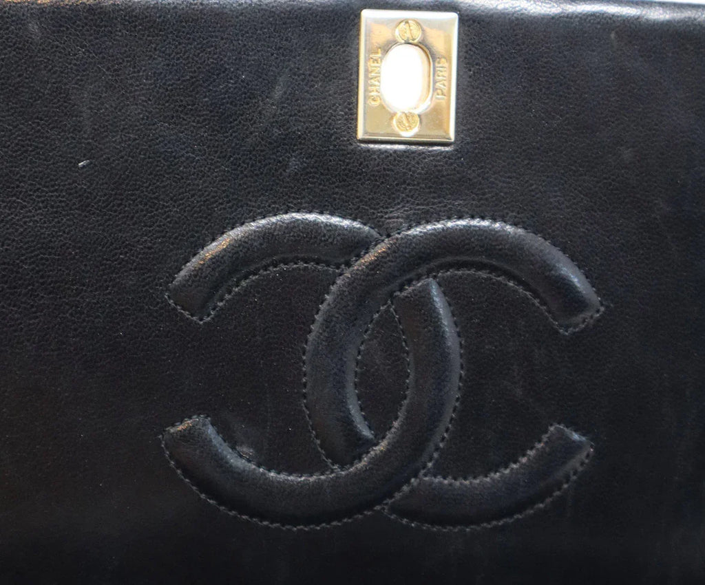 Chanel Vintage Black Matelasse Bag 14