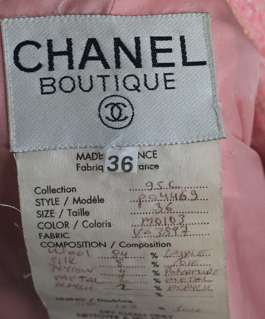 Chanel Vintage Cruise 1995 Pink Skirt Suit 3
