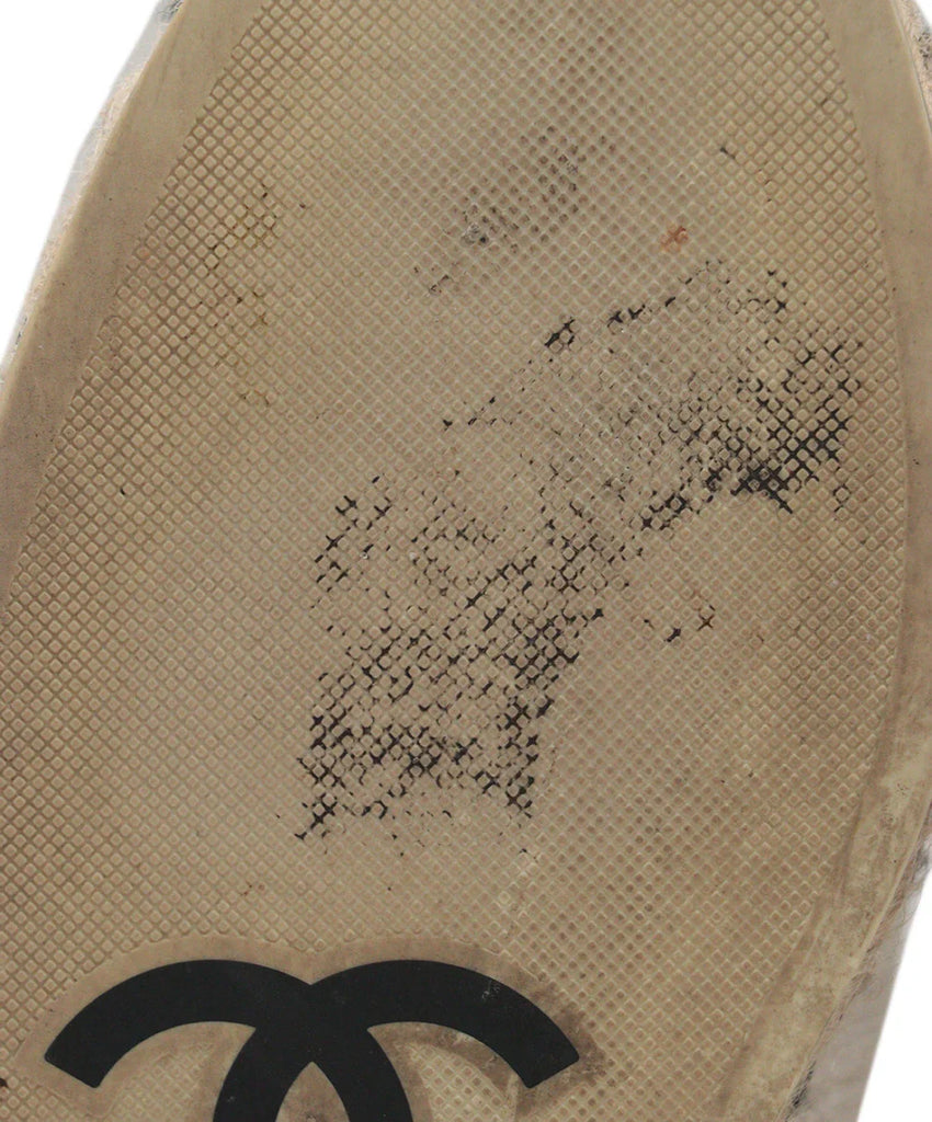 Chanel White & Black Linen Sneaker Espadrilles sz 7 - Michael's Consignment NYC