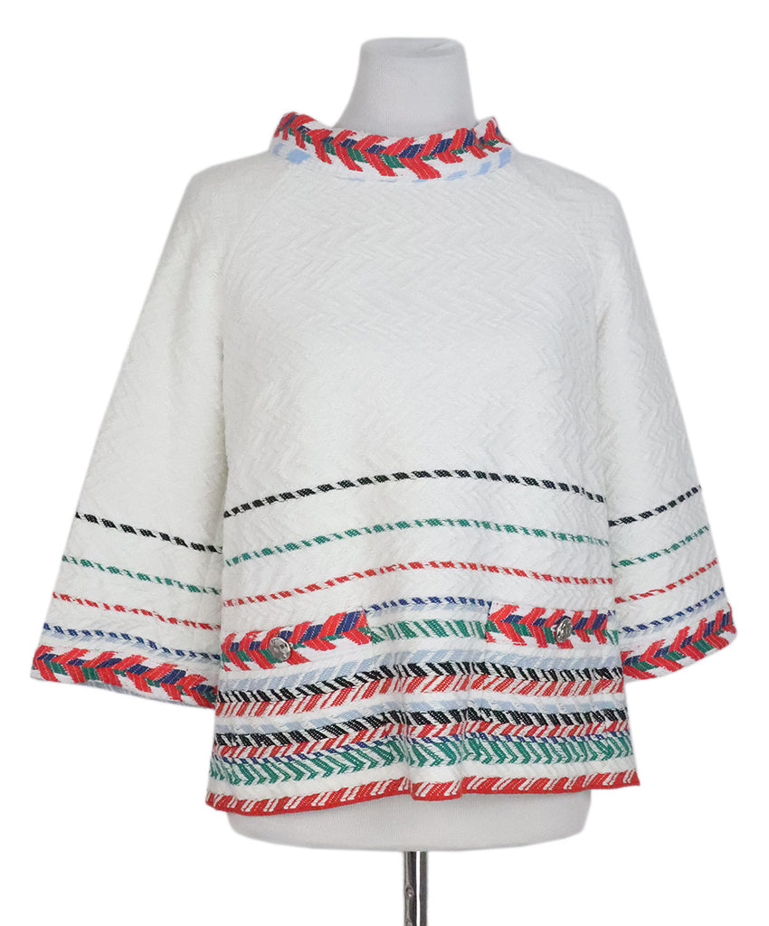 Chanel White Red & Green Knit Tunic 