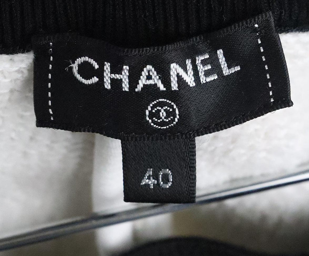 Chanel Ivory Cotton Pants w/ Black & Gold Trim sz 10 - Michael's Consignment NYC