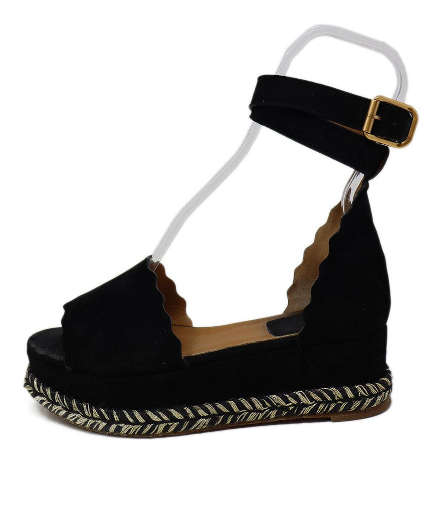 Chloe Black Suede Espadrille Sandals sz 7 - Michael's Consignment NYC