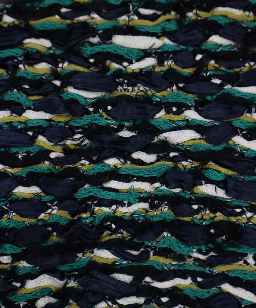 Chloe Blue Green & White Woven Sweater 5