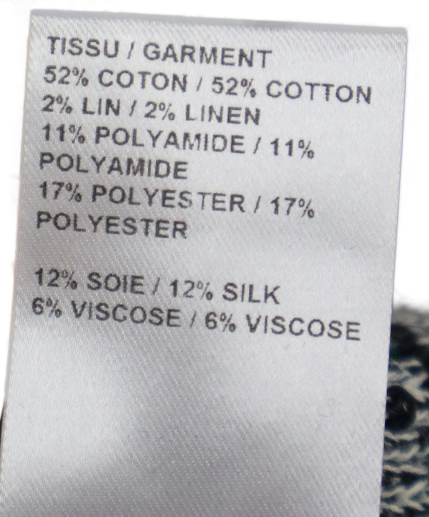 Chloe Blue Green & White Woven Sweater 4