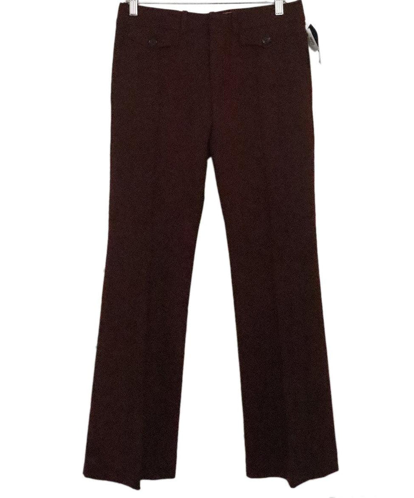 Chloe Russet Brown Wool Pants sz 6 - Michael's Consignment NYC