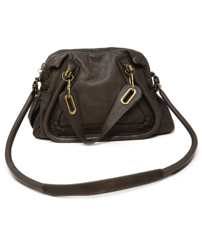 Chloe Grey Leather Satchel 