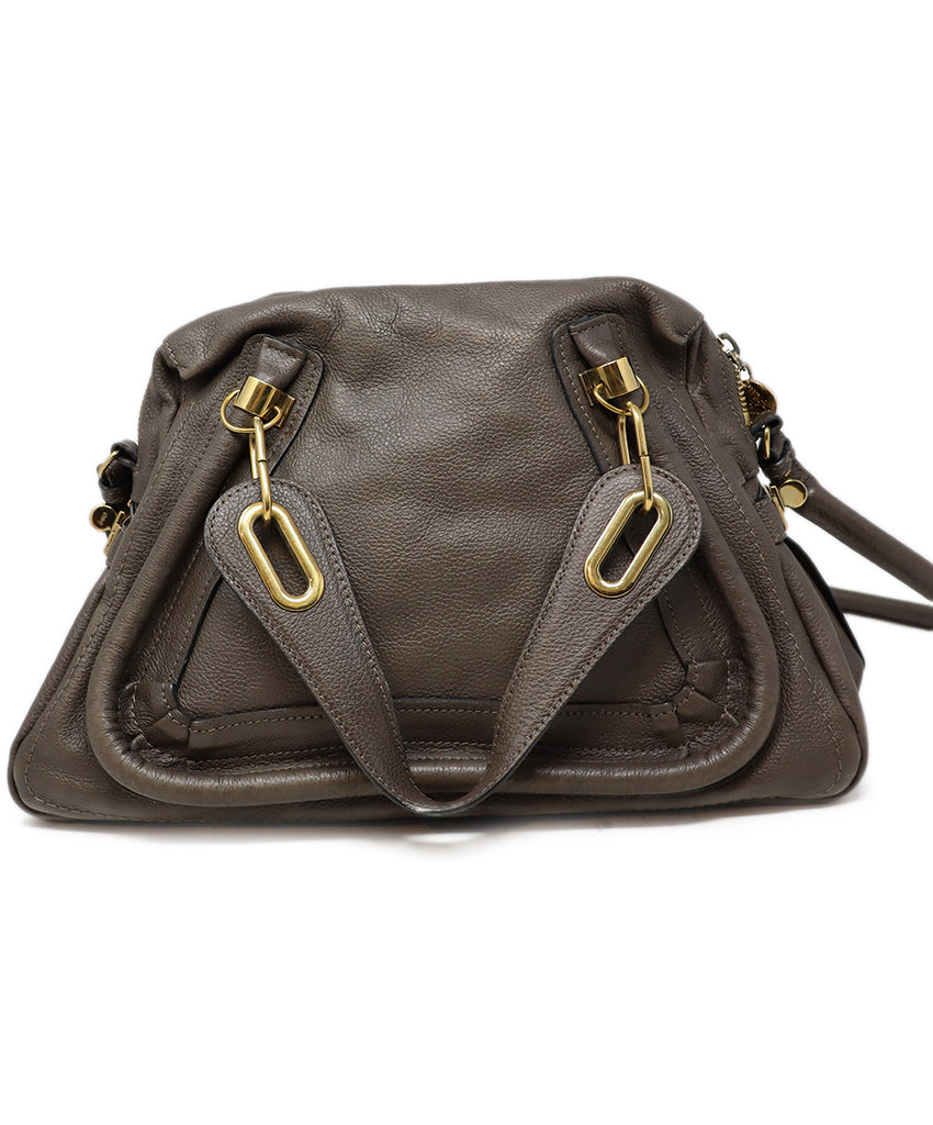 Chloe Grey Leather Satchel 2