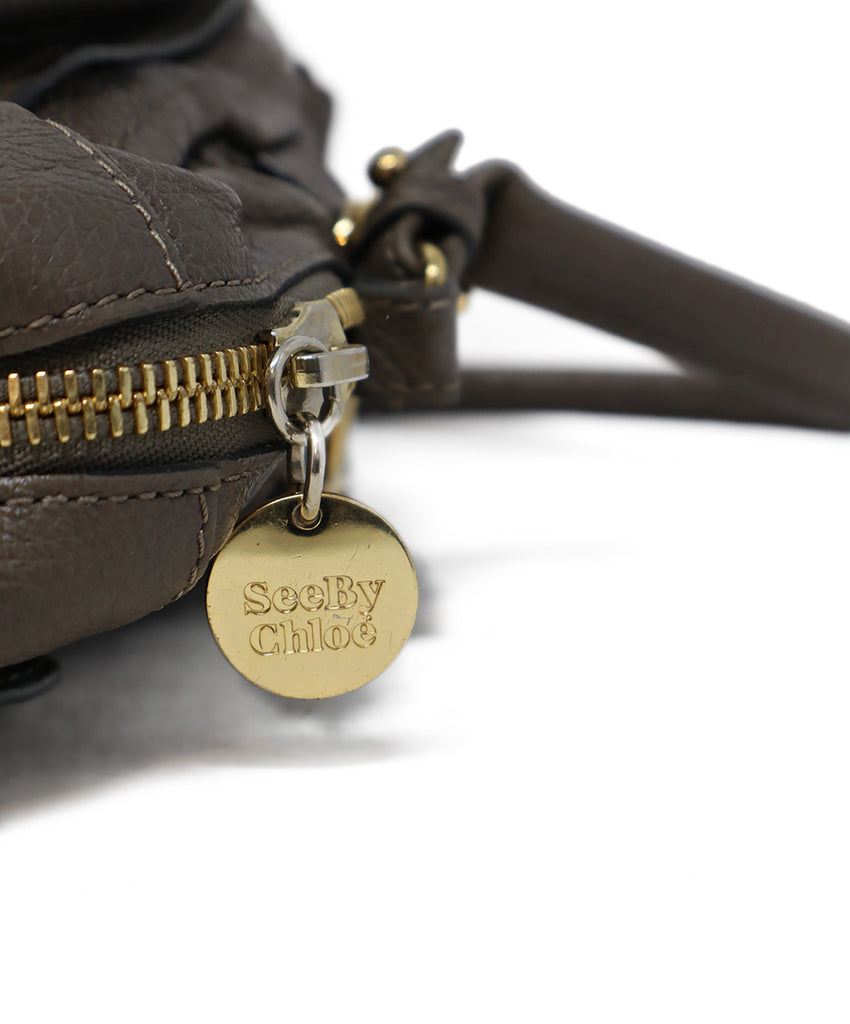 Chloe Grey Leather Satchel 8