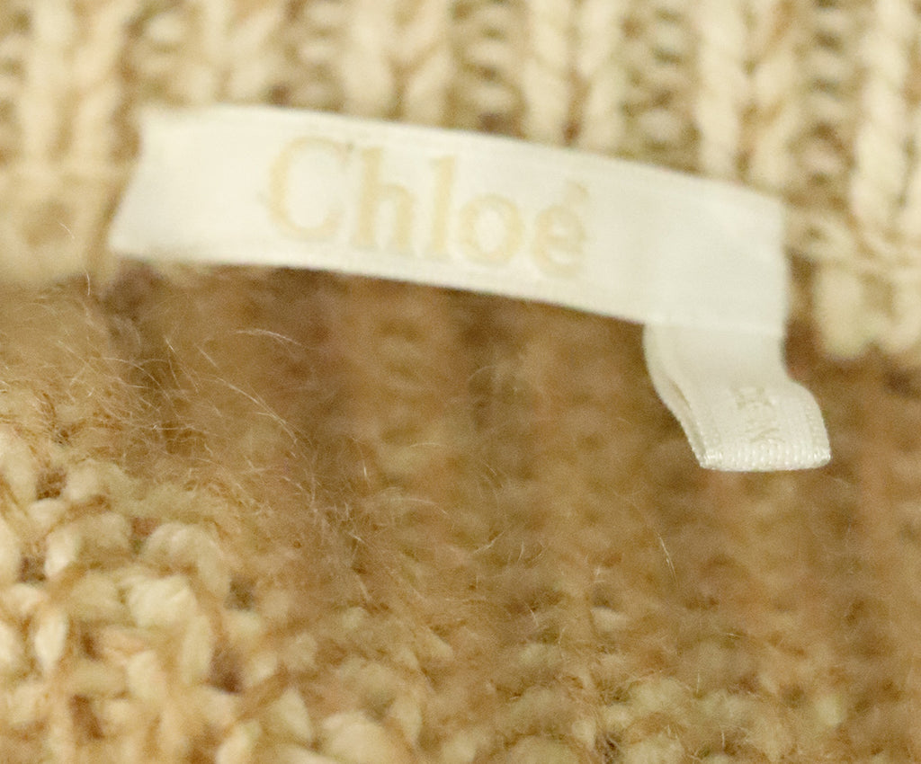 Chloe Ivory & Tan Mohair Sweater 3