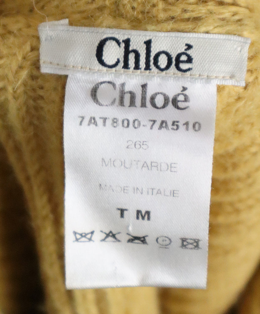 Chloe Vintage Mustard Yellow Wool Cardigan 3