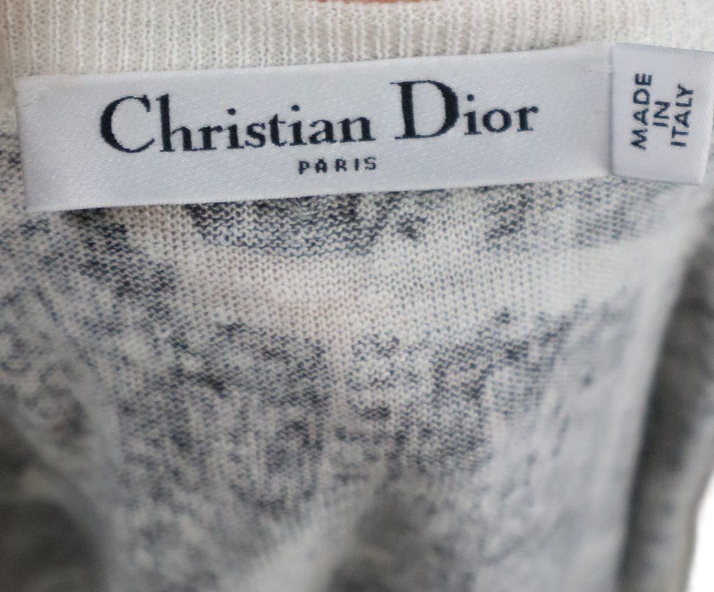 Christian Dior B&W Print Linen Sweater 3