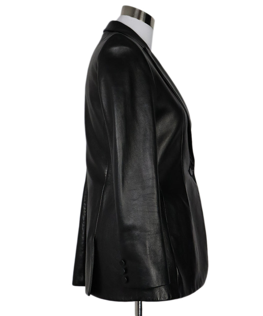 Christian Dior Black Leather Blazer sz 10 - Michael's Consignment NYC