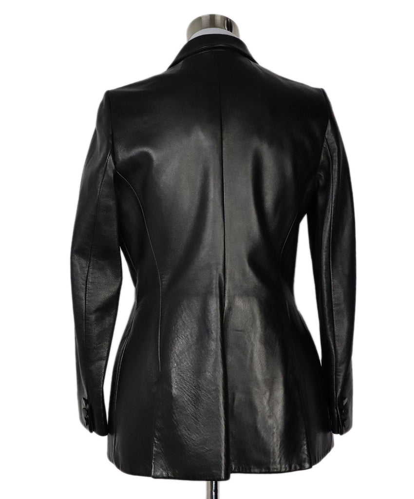 Christian Dior Black Leather Blazer sz 10 - Michael's Consignment NYC
