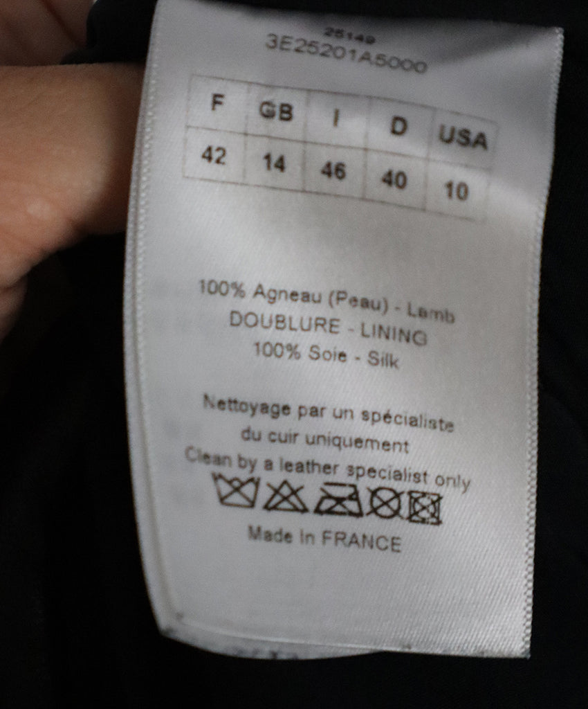 Christian Dior Black Leather Blazer sz 10 - Michael's Consignment NYC