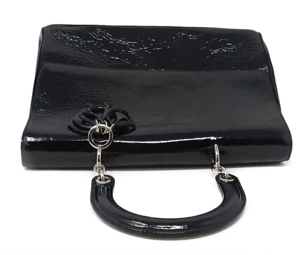 Christian Dior Black Patent Leather Satchel 4