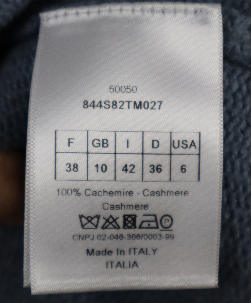 Christian Dior Blue & Black Print Cashmere Sweater 4