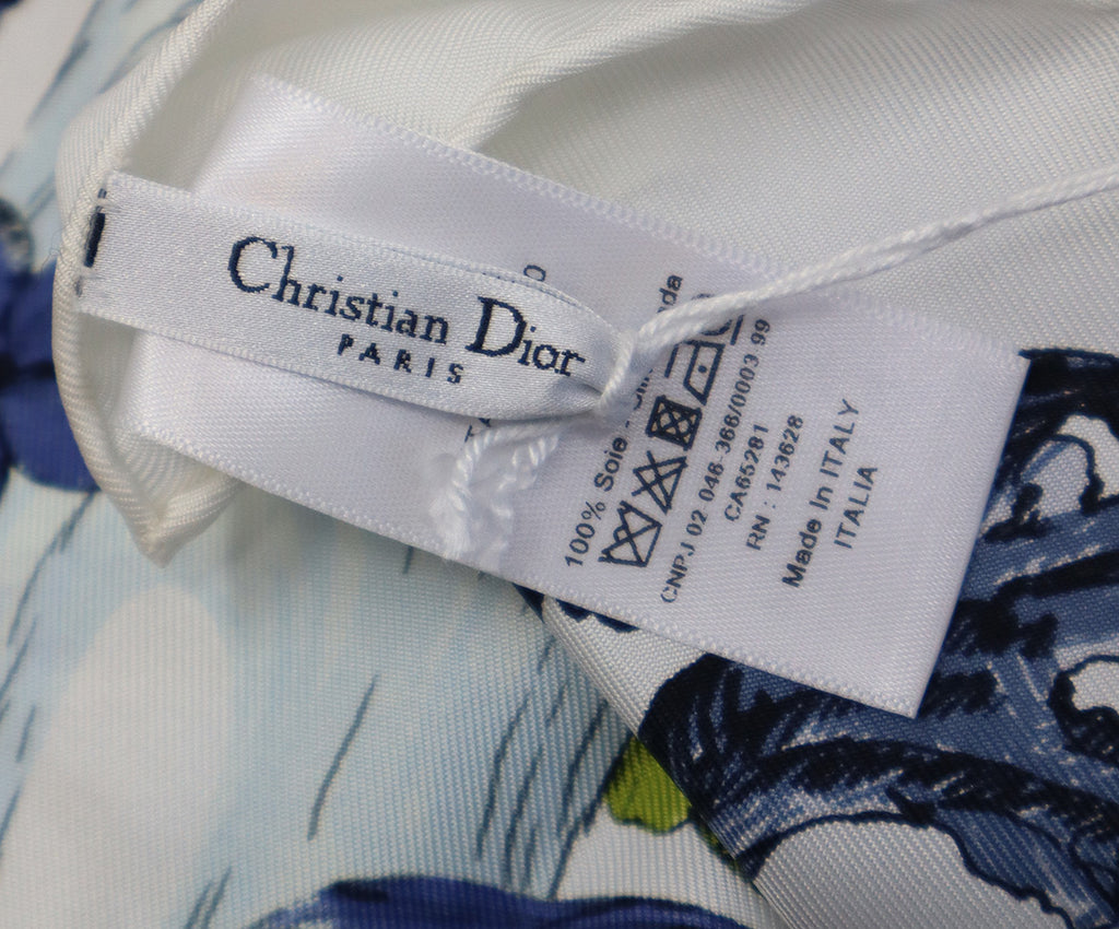 Christian Dior Le Monde Print Silk Scarf - Michael's Consignment NYC