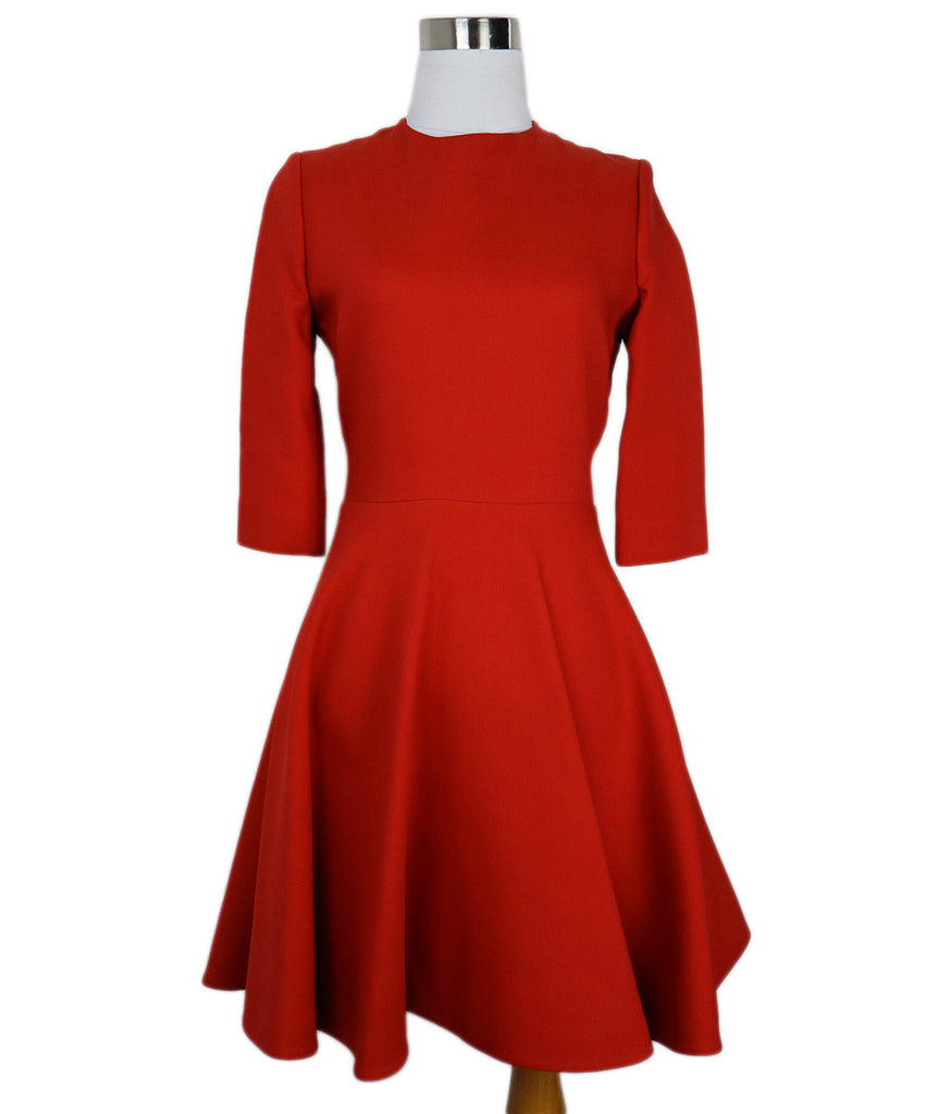 Christian Dior Red Wool Dress 