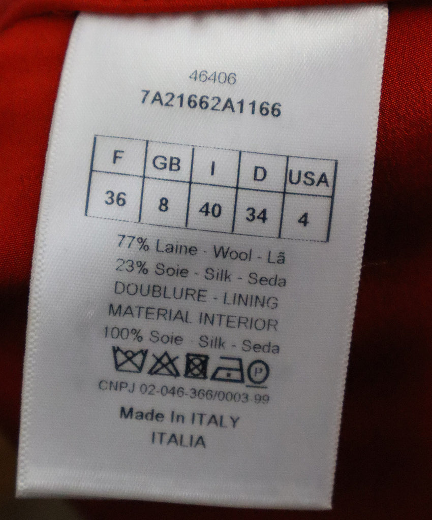 Christian Dior Red Wool Dress 4