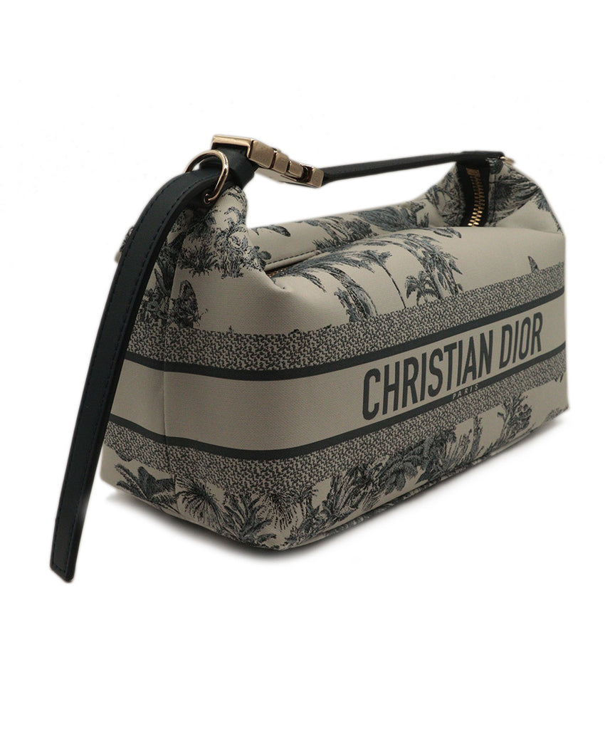 Christian Dior Navy Blue & White Medium TRavel Nomad Pouch 1